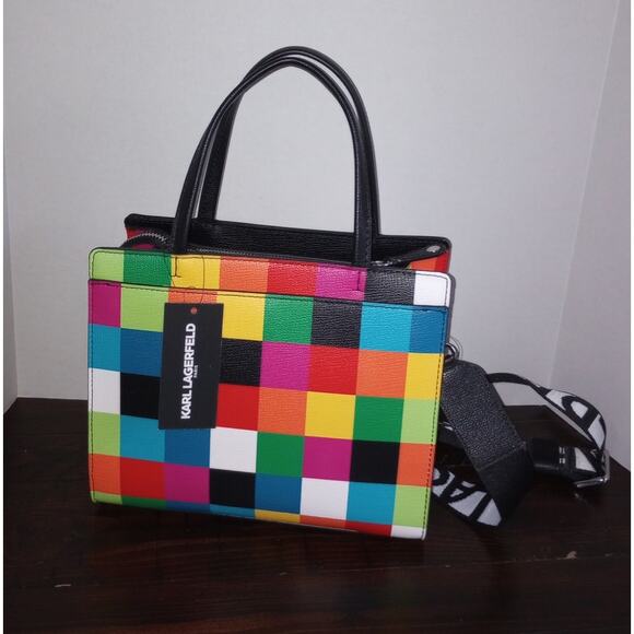 Karl Lagerfeld Paris Maybelle NWT Multicolor‎ Satchel Crossbody - Picture 3 of 6